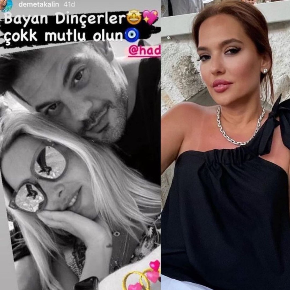 demet akalin dan hadise ye evlilik tebrigi